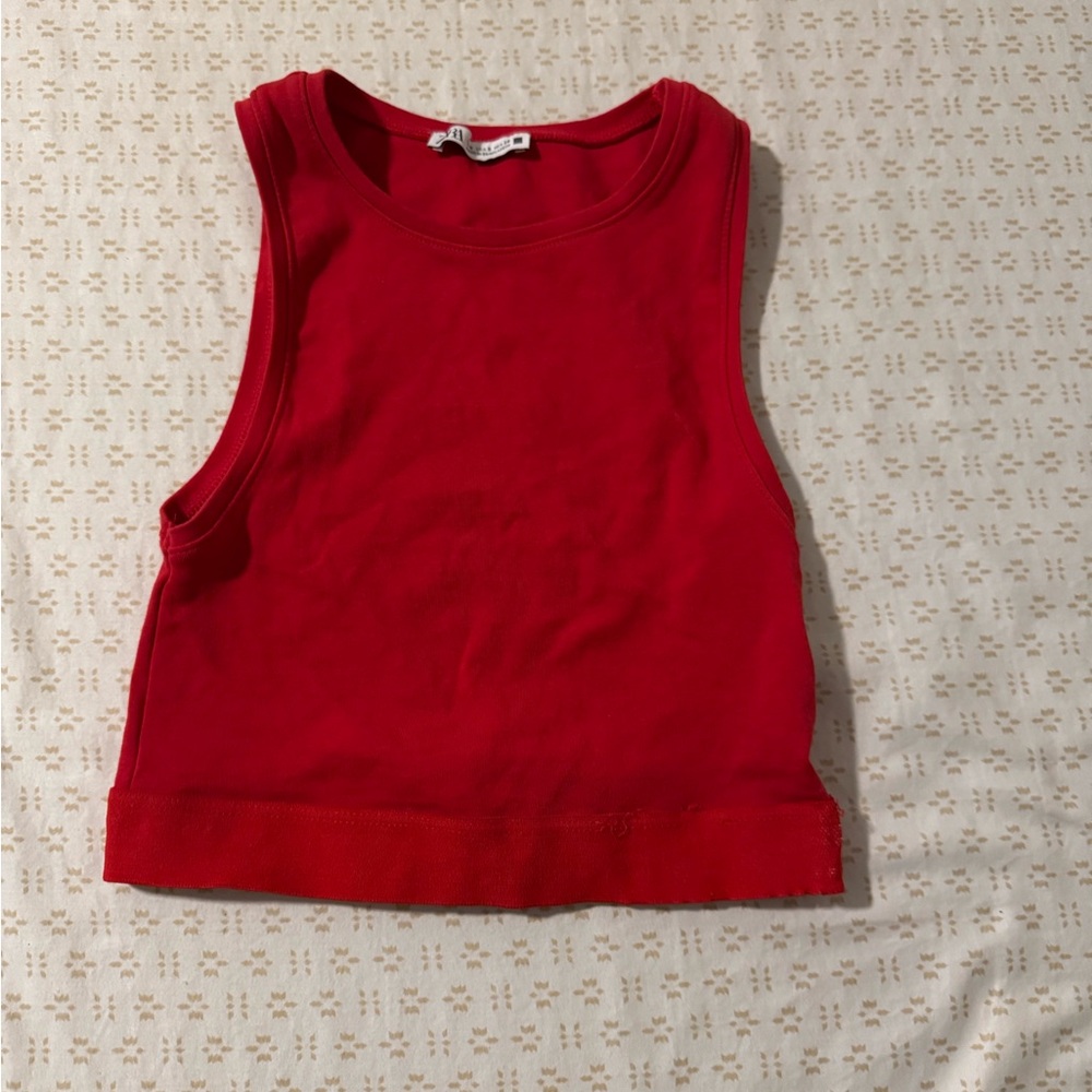 Zara Red Crop Top